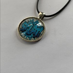 SPLAT cartoon style necklace NWOT Handmade!